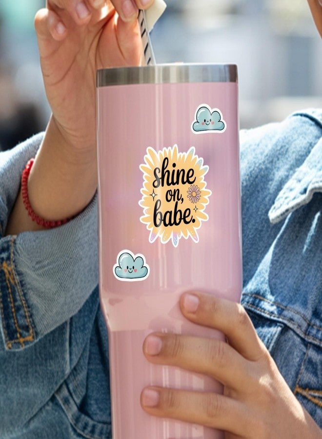 Paper Plane Design Permanent Girls Theme Stickers Pack for Stationery, Mugs, Games, Notebooks, Toys, Laptops etc. Waterproof, Scratch Proof UV DTF Stickers for All Hard Surfaces Like Glass, Wood, Metal, Plastic. - Image 1